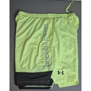 Under Armour Mens Athletic Shorts XXL Loose Fit HeatGear Drawstring 9"